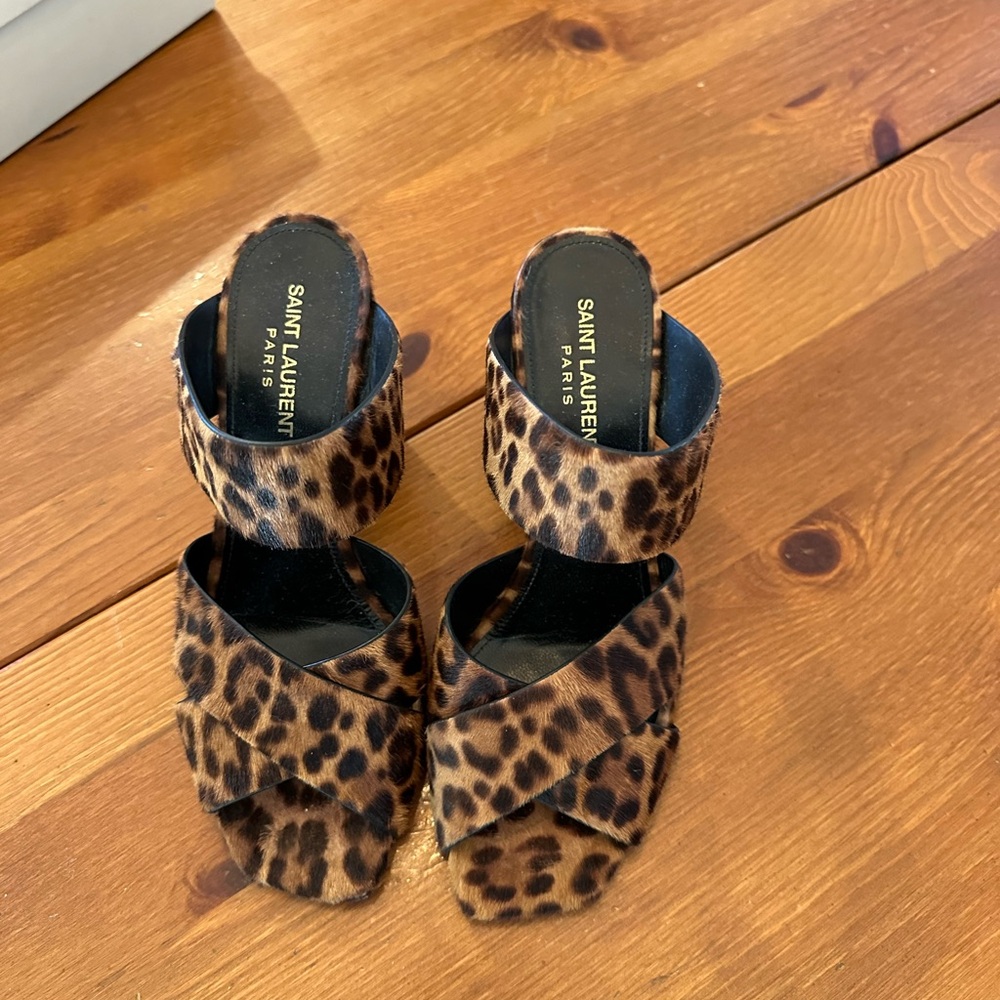 Saint Laurent Leopard Sandals